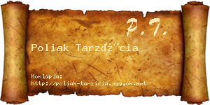 Poliak Tarzícia névjegykártya